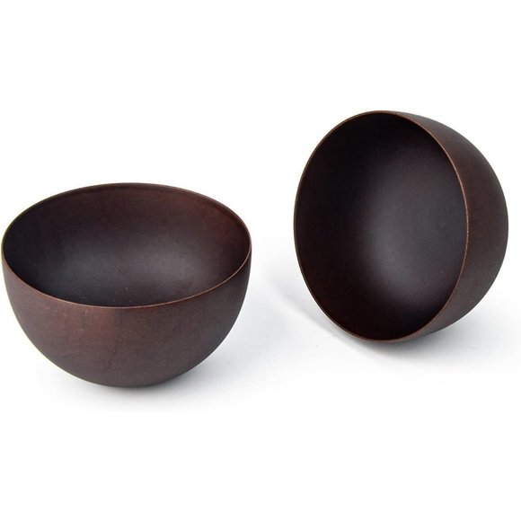 Set of 2 Handmade 4.5'' Diam x 2.5'' High Zen Style Rice & Miso Soup Bowls - Picture 1 of 6